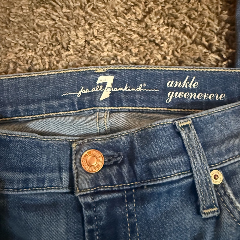 7 For All Mankind Gwenevere Ankle Jeans in Classic Blue